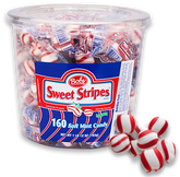 Soft Mint Balls Sweet Stripes Bulk Wrapped Candy Quantity 160 Pieces Per Jar Sweet Browse at UsaCandyWholesale.Com
